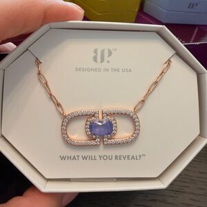 BP Rose Gold Necklace with Purple Accent